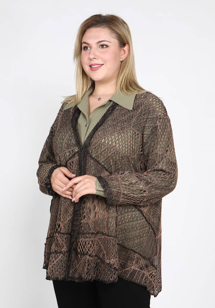 Кардиган из кружевного полотна шир.  750, рис. 3