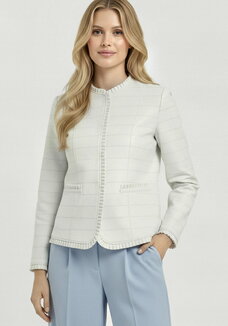 Куртка из экокожи с рюшей