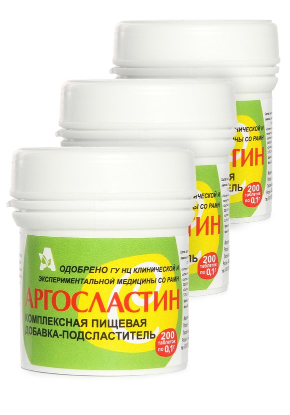 Заменитель сахара Аргосластин, 3 шт. шир.  580, рис. 1