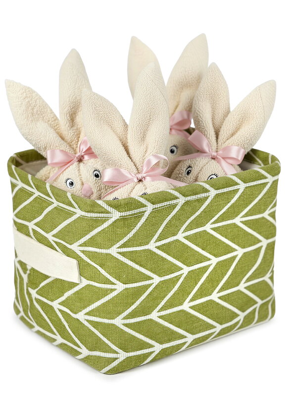 Салфетки Зайчики в корзинке, 4 шт. шир.  580, рис. 6