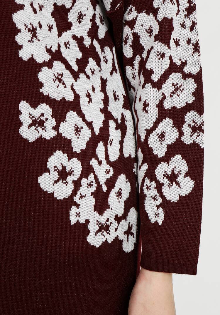 Платье с круглым вырезом и цветочным рисунком шир.  750, рис. 4