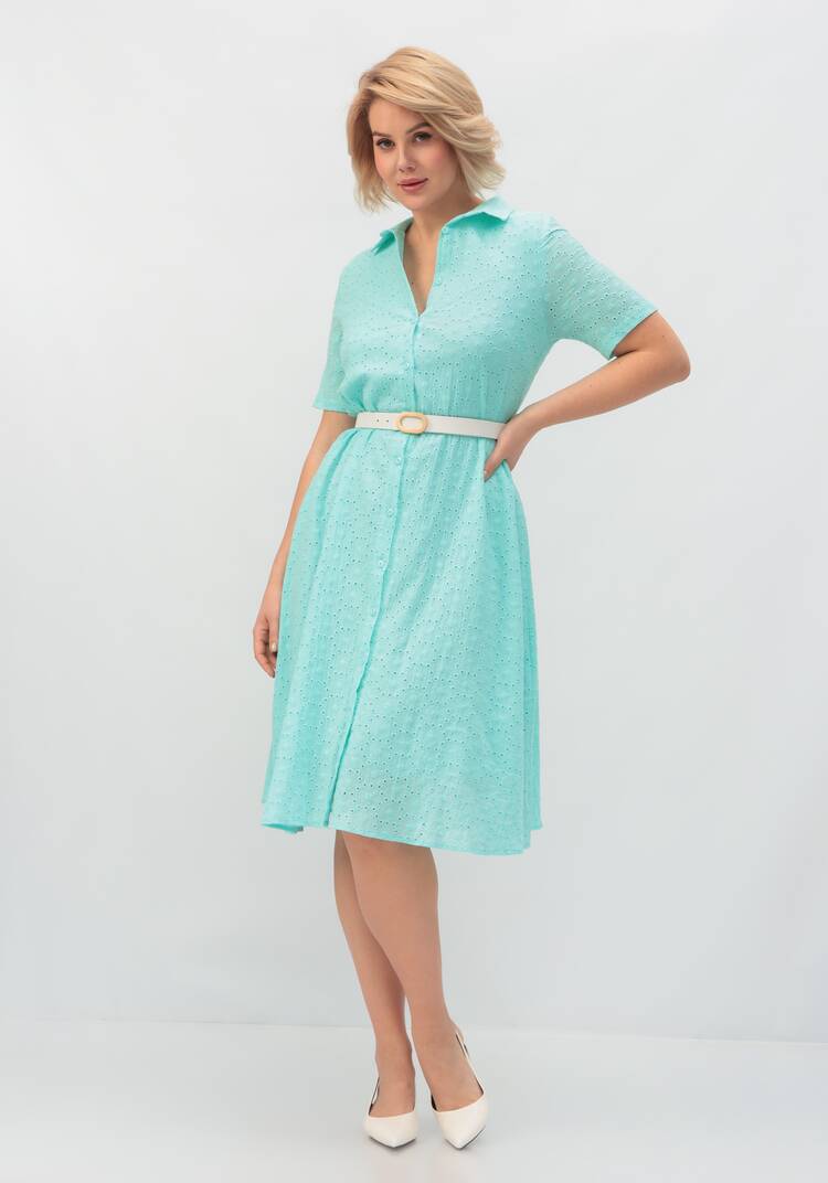 Платье из хлопка с поясом шир.  750, рис. 33