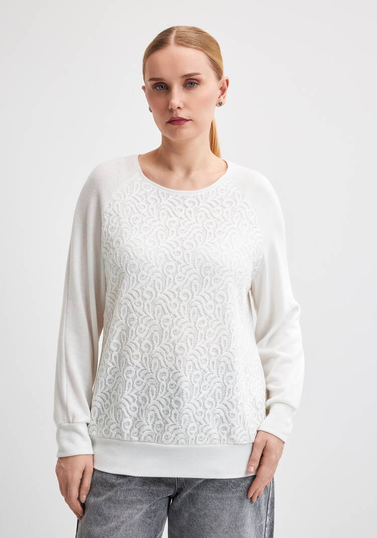 Джемпер с кружевным рисунком шир.  750, рис. 4