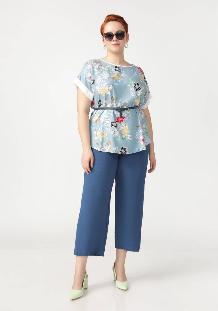 Блуза Цветочный роман шир.  750, рис. 8