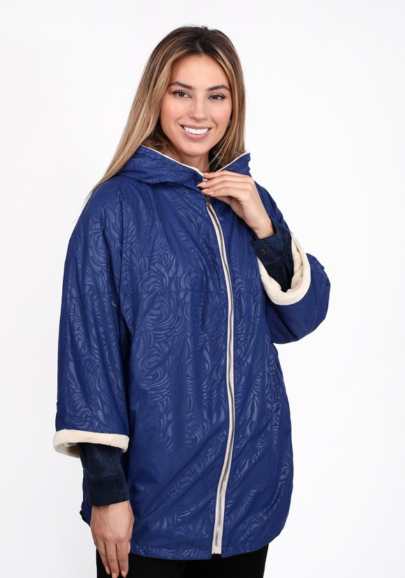 Куртка с капюшоном на подкладке из эко-меха шир.  580, рис. 5