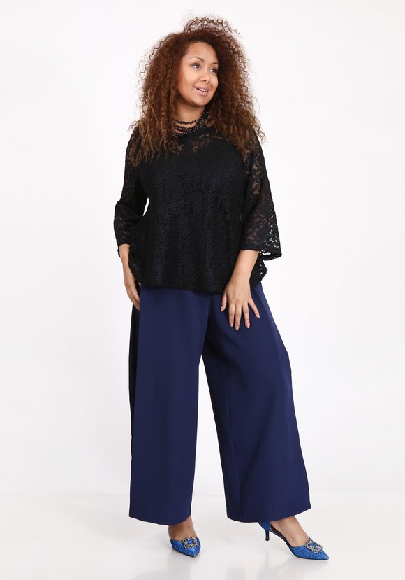 Блуза кружевная с метанитью шир.  580, рис. 7