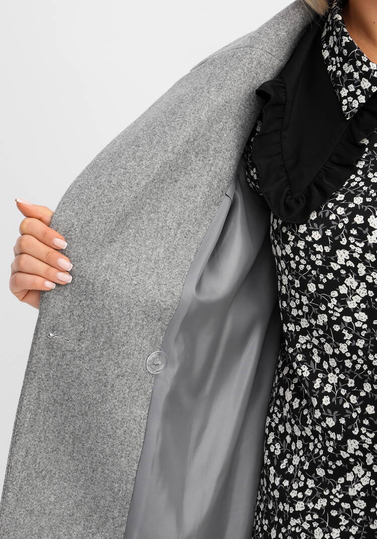 Пальто на подкладе однобортное шир.  750, рис. 10