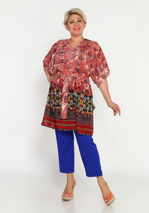 Туника с V-образным вырезом шир.  580, рис. 1