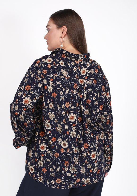 Рубашка с цветочным принтом шир.  580, рис. 6