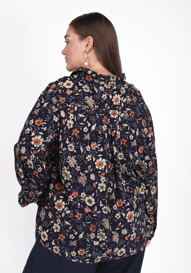 Рубашка с цветочным принтом шир.  750, рис. 6