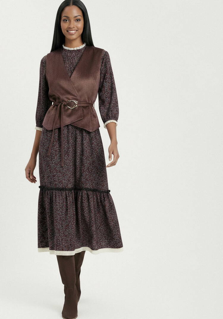 Платье ярусное с льняным кружевом шир.  750, рис. 17