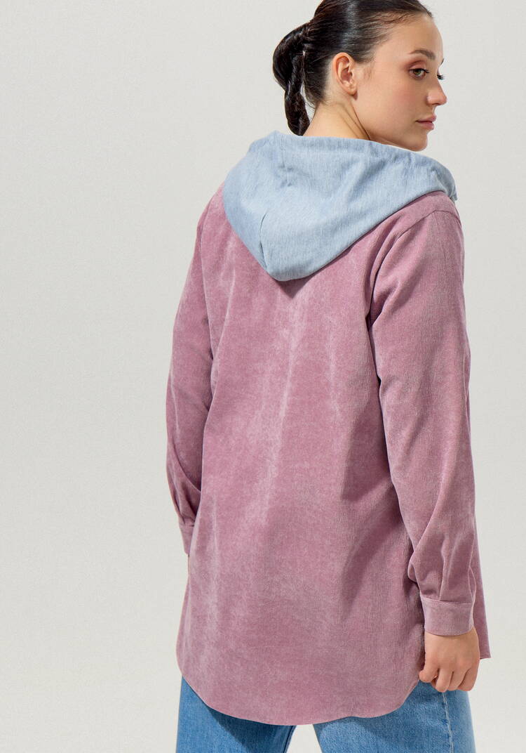 Рубашка из вельвета с капюшоном шир.  750, рис. 21