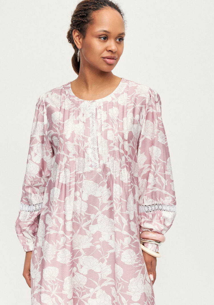 Платье с вставками кружева Катрин шир.  750, рис. 10