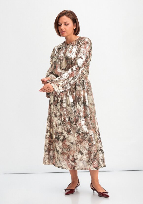 Платье с цветочным принтом и напылением шир.  580, рис. 9