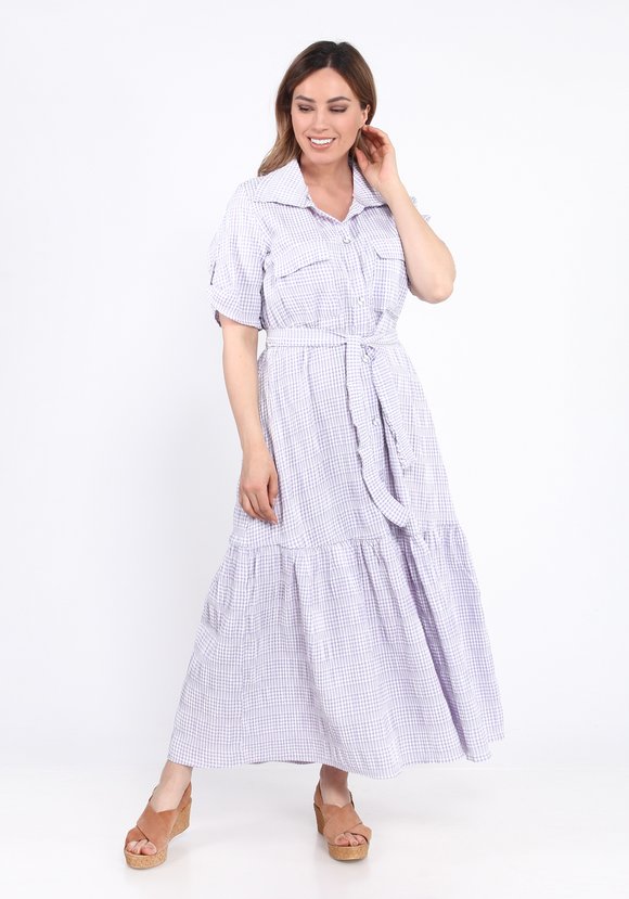 Платье в стиле сафари из хлопка шир.  580, рис. 7