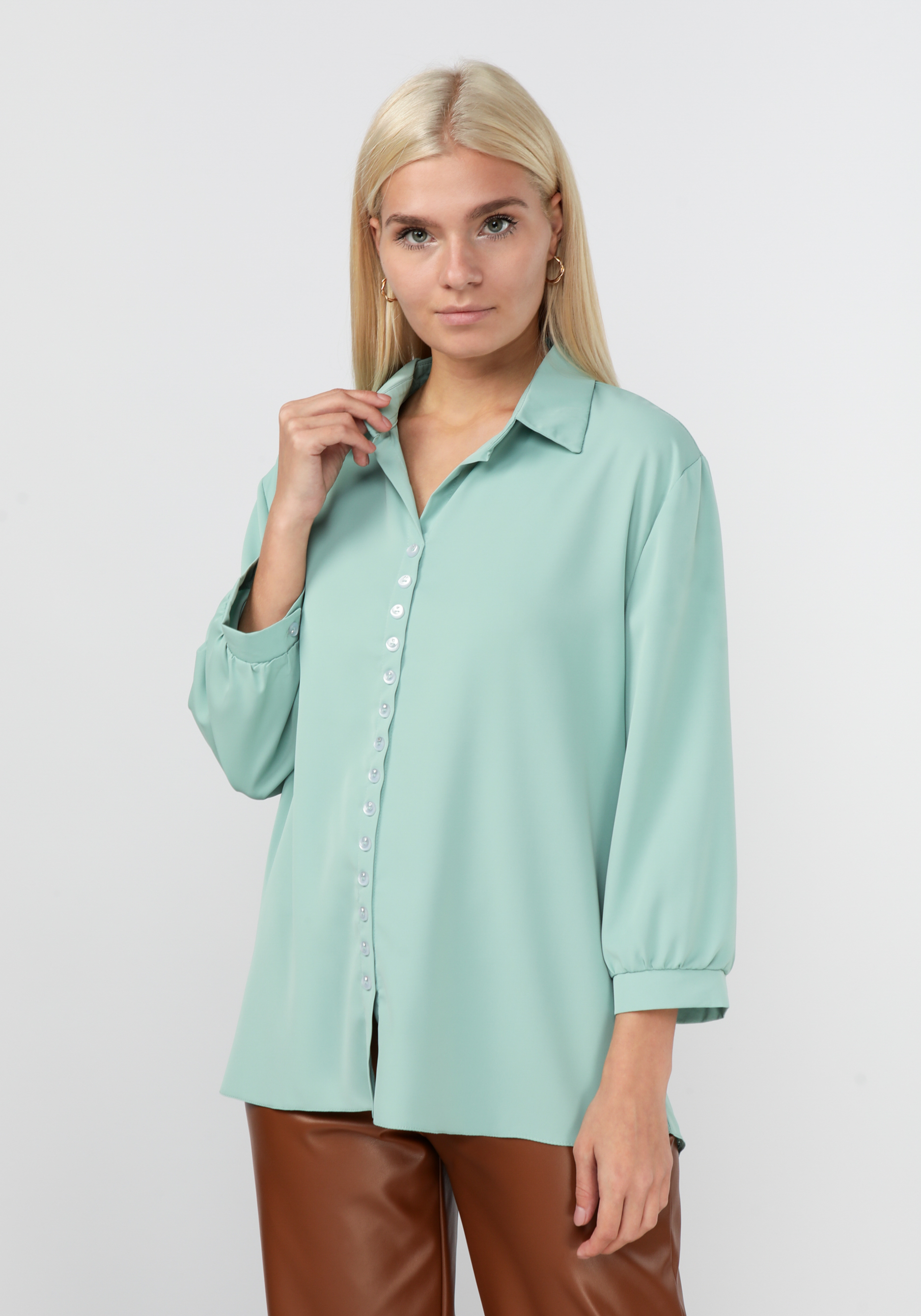 Рубашка "Шейла" Unit, цвет зеленый, размер 56 - фото 7