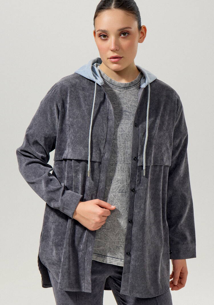 Рубашка из вельвета с капюшоном шир.  750, рис. 16