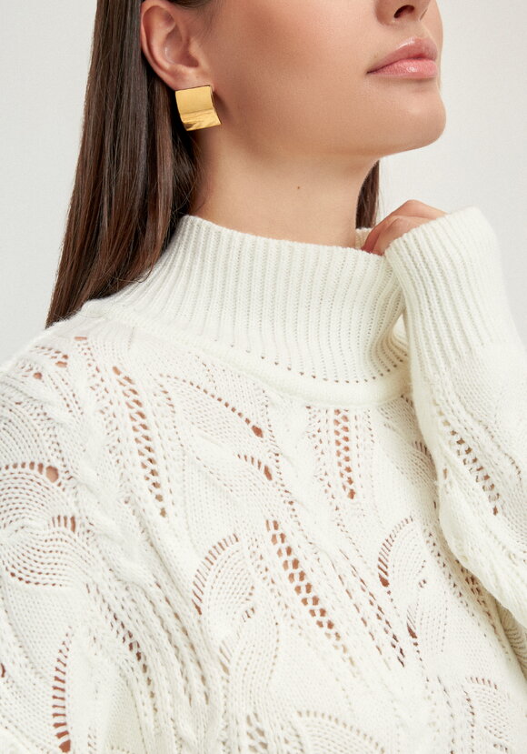 Джемпер с ажурными косами шир.  580, рис. 21