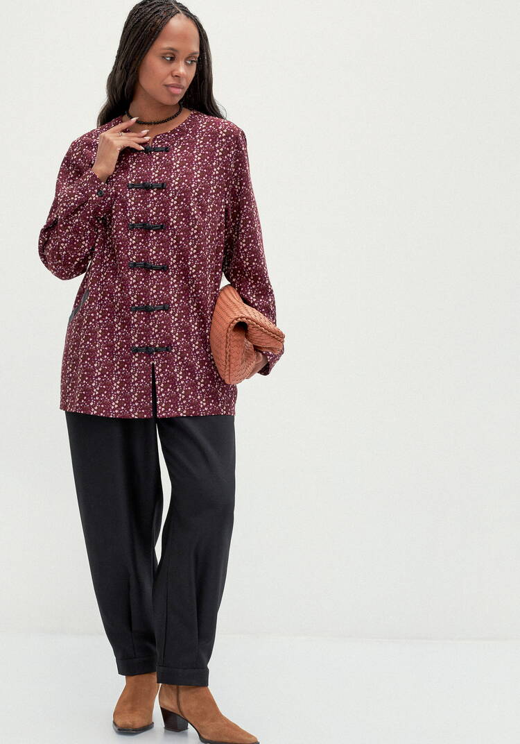 Блуза с оригинальными застежками шир.  750, рис. 8