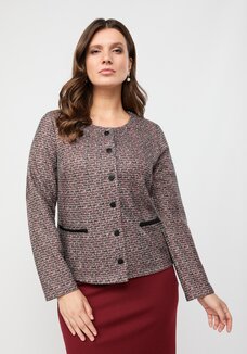 Пиджак укороченный прямого кроя на пуговицах