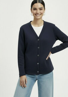 Кардиган на пуговицах утепленный