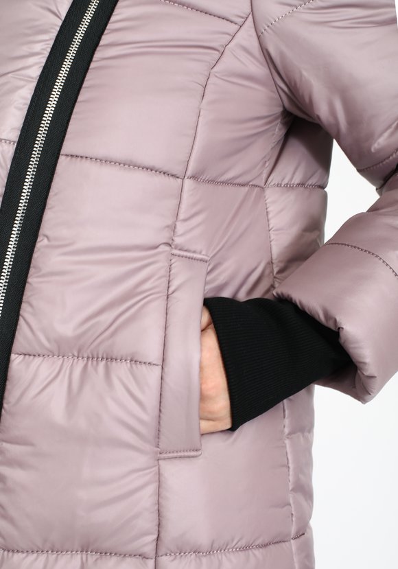 Пальто стеганое с трикотажными манжетами шир.  580, рис. 4