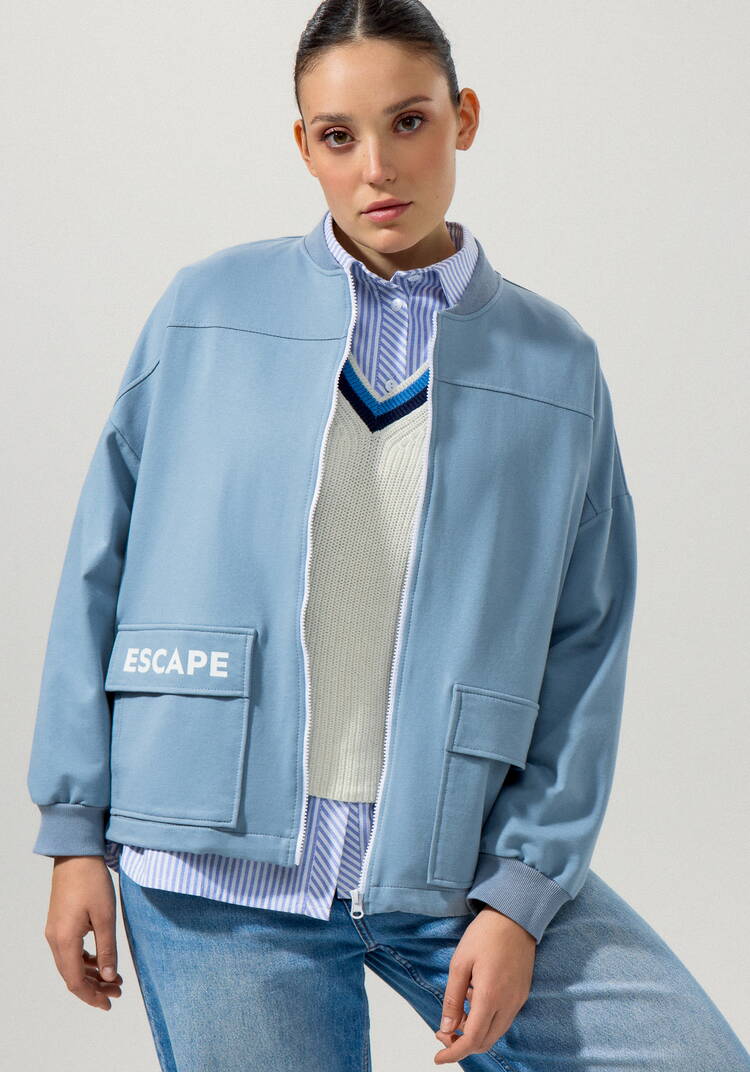 Бомбер с кулиской по низу шир.  750, рис. 26