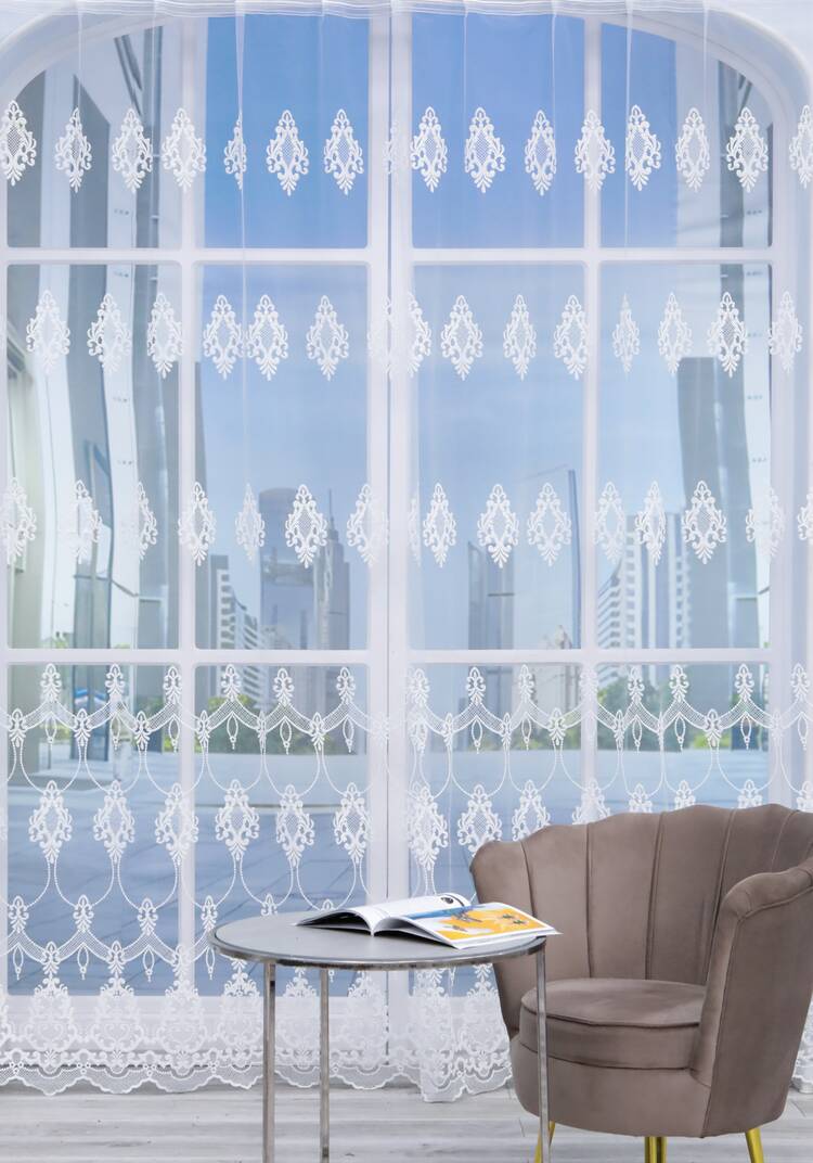 Тюль-сетка с вышивкой шир.  750, рис. 9