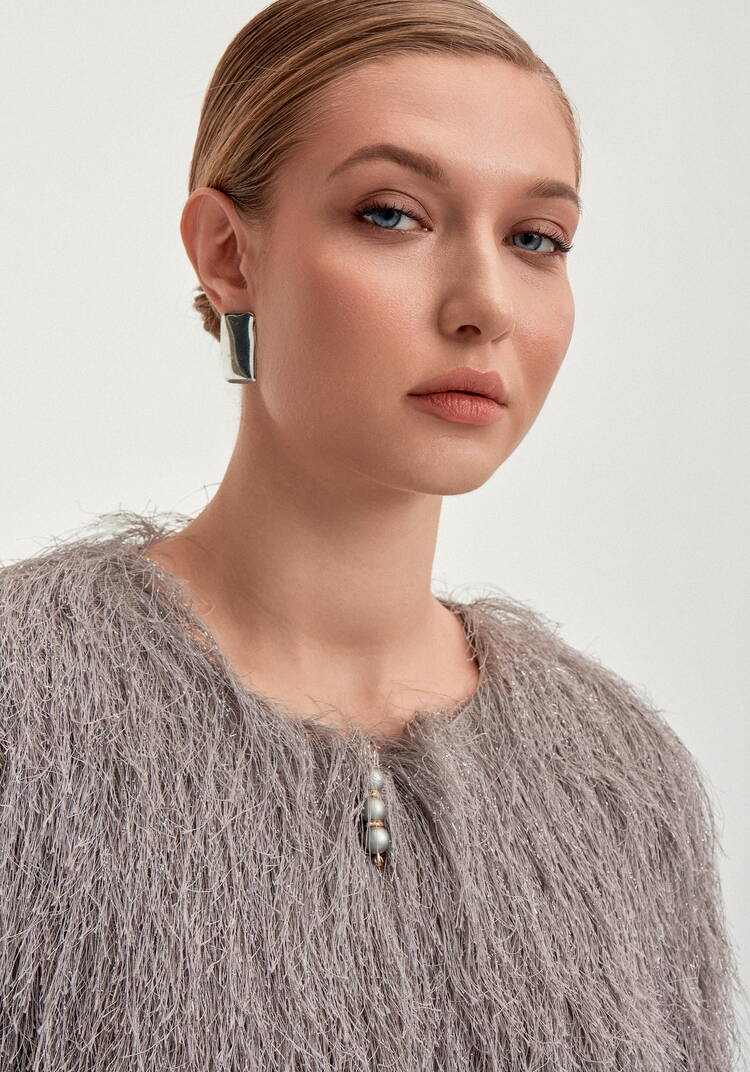 Жакет из ткани с блестящим ворсом шир.  750, рис. 13