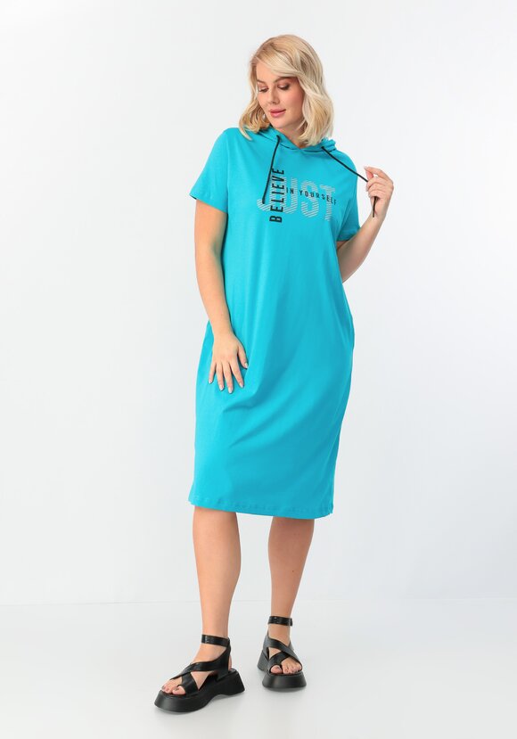 Платье с капюшоном свободного кроя шир.  580, рис. 13