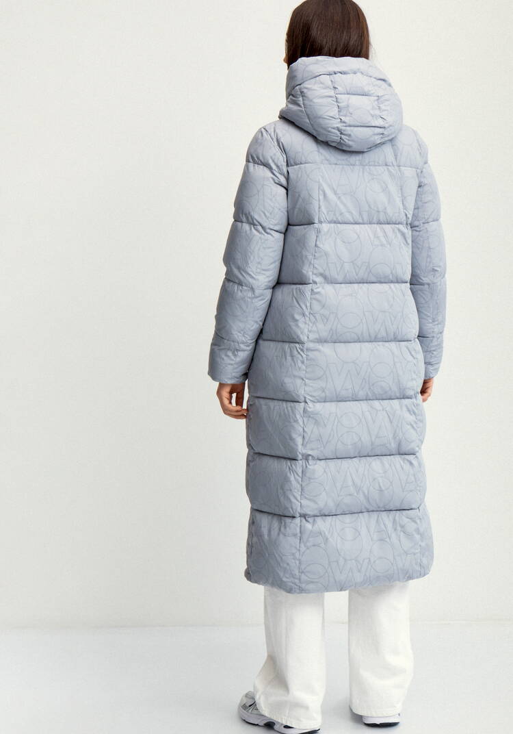 Удлиненный пуховик с капюшоном шир.  750, рис. 3