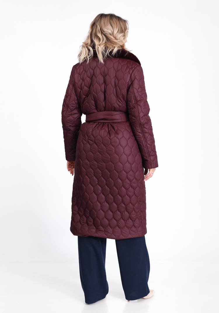 Пальто стеганое с меховым воротником шир.  750, рис. 17