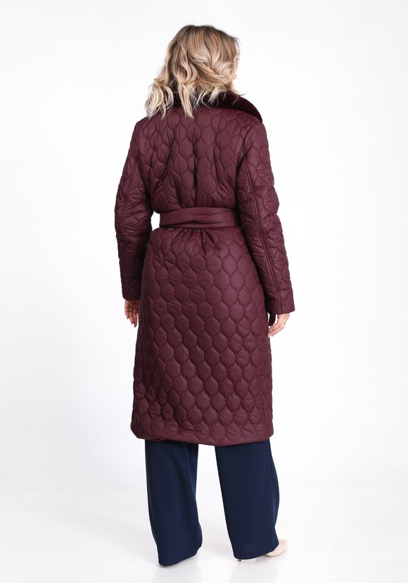 Пальто стеганое с меховым воротником шир.  580, рис. 17