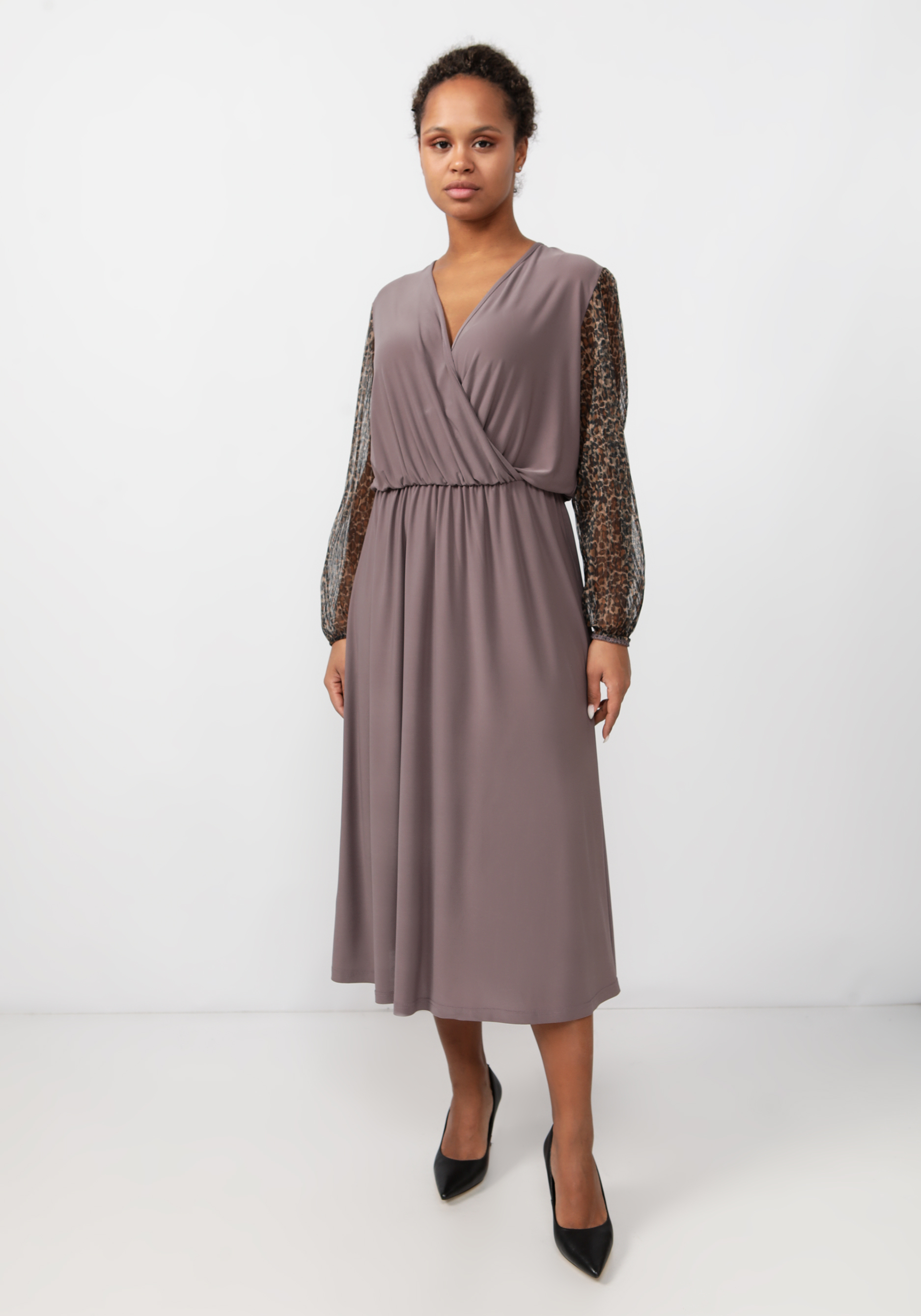 Платье "Чудесный день" ZORY, размер 48-50, цвет коричневый - фото 4