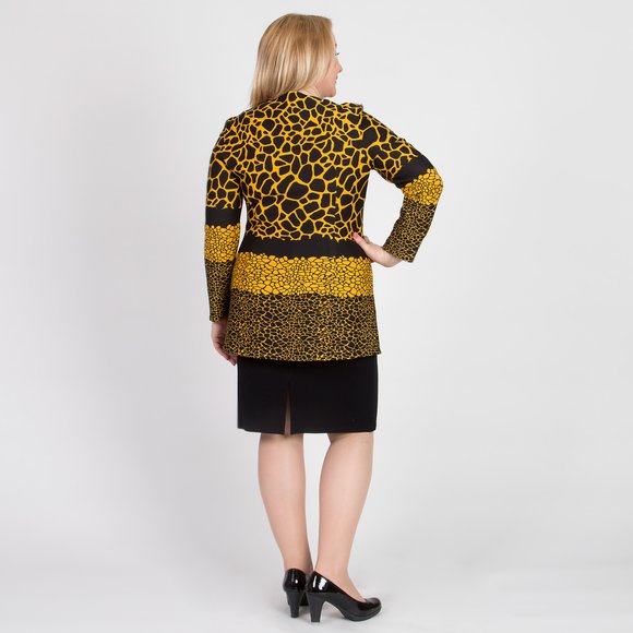 Блуза с эффектом двойки и монохромным принтом шир.  580, рис. 4