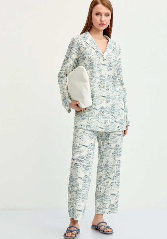 Брюки из льна пpямые шир.  580, рис. 14