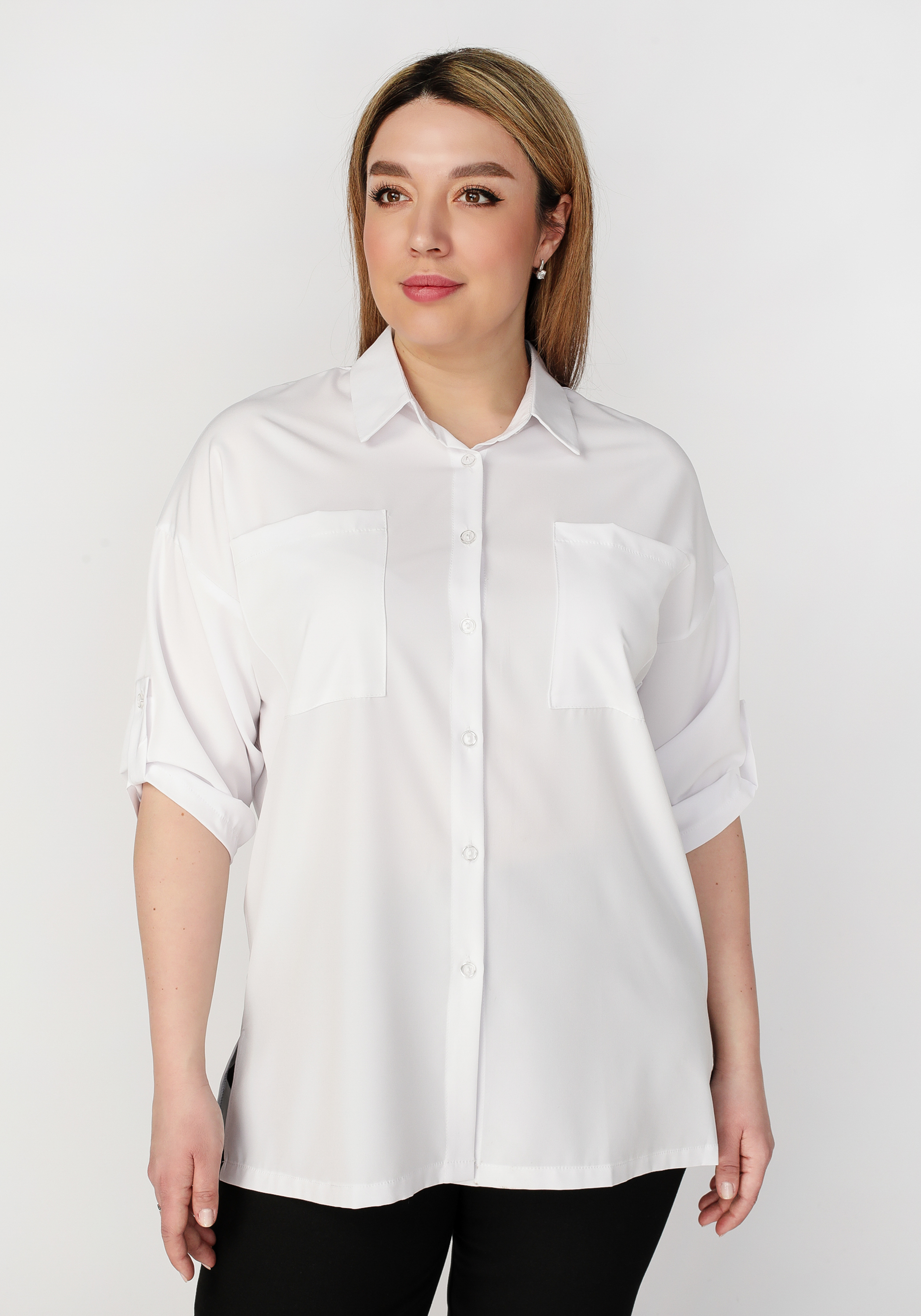 Рубашка женская "Стелла", размер 50, цвет синий - фото 5