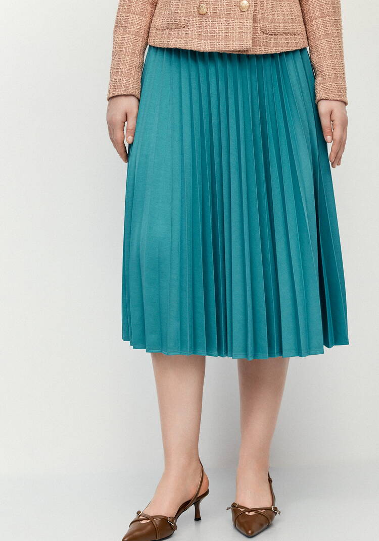 Юбка гофре из трикотажной ткaни шир.  750, рис. 16