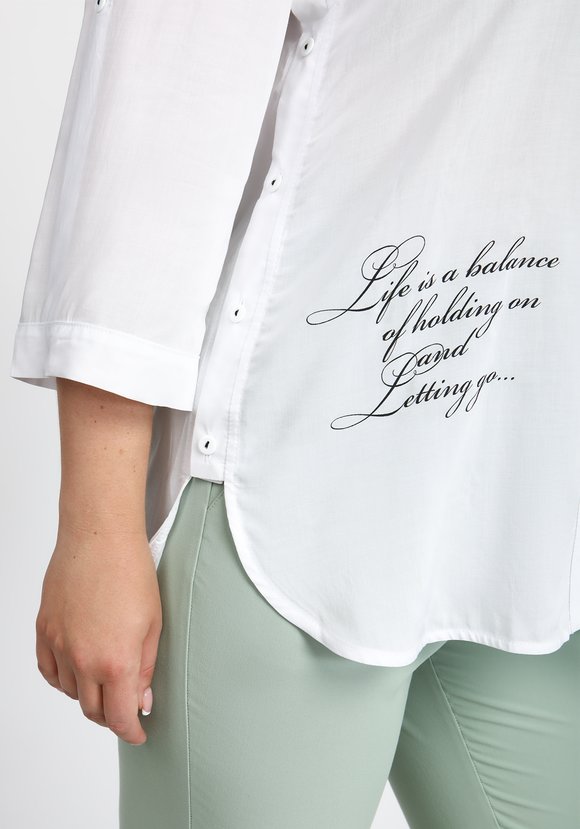 Блуза с шрифтом прямого силуэта шир.  580, рис. 4