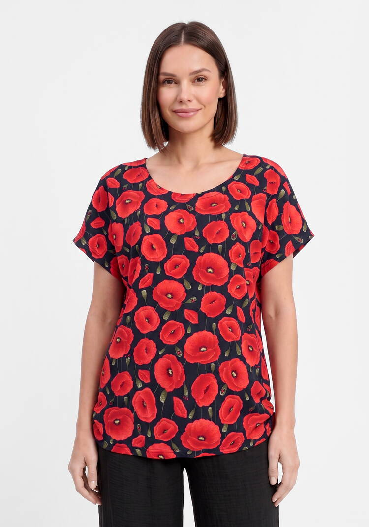 Футболка Цветущие маки шир.  750, рис. 9