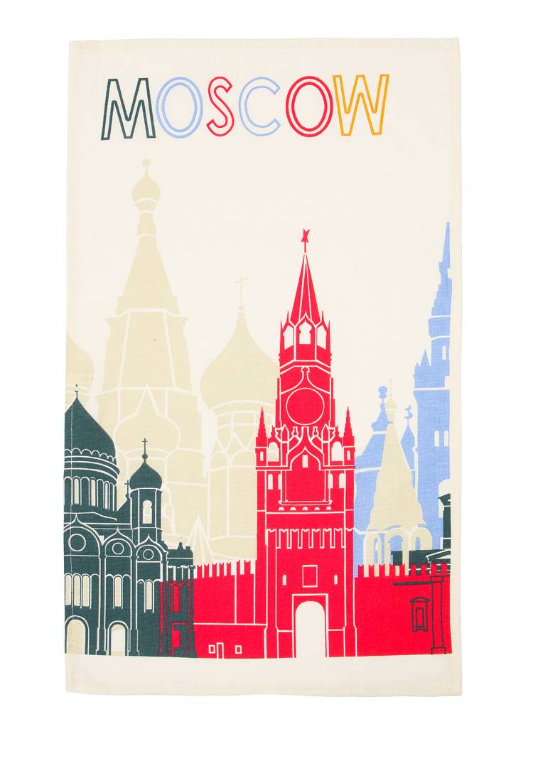 Комплект льняных полотенец  с принтом шир.  750, рис. 3