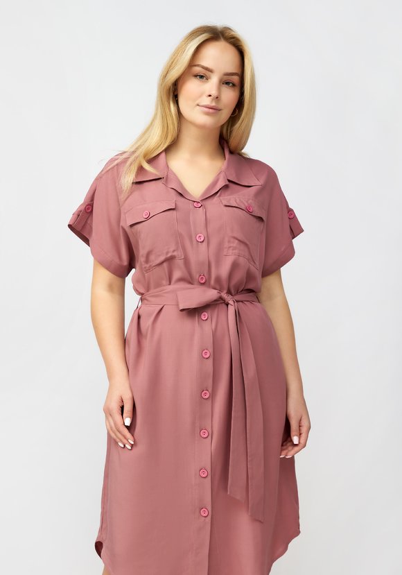 Платье рубашка на пуговицах шир.  580, рис. 7