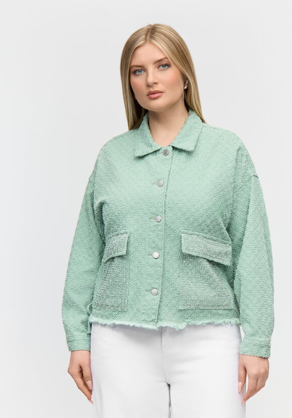 Куртка со стразами Инесса шир.  580, рис. 4