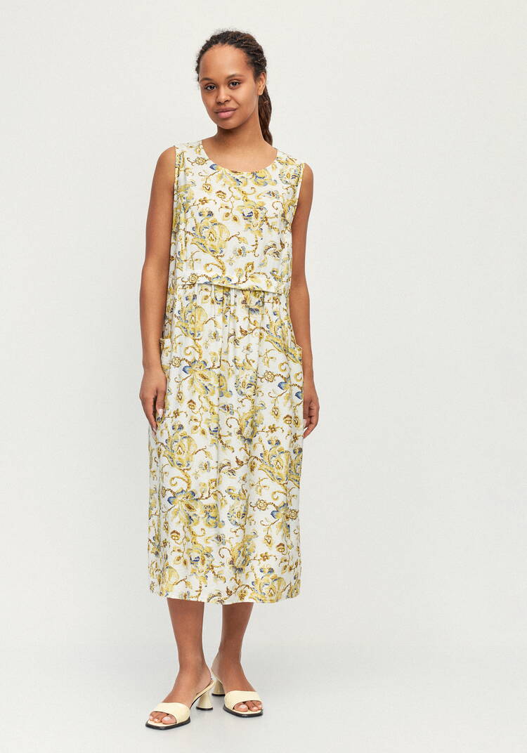 Сарафан изо льна с карманами Аурелия шир.  750, рис. 4