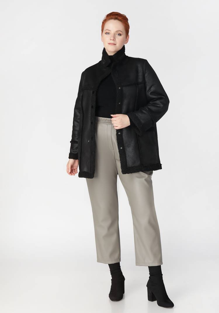 Полупальто из экомеха шир.  750, рис. 3