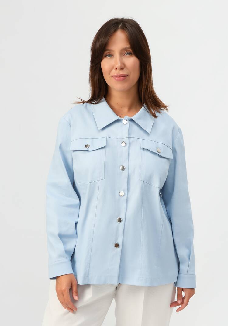 Джинсовая куртка на железных пуговицах шир.  750, рис. 7