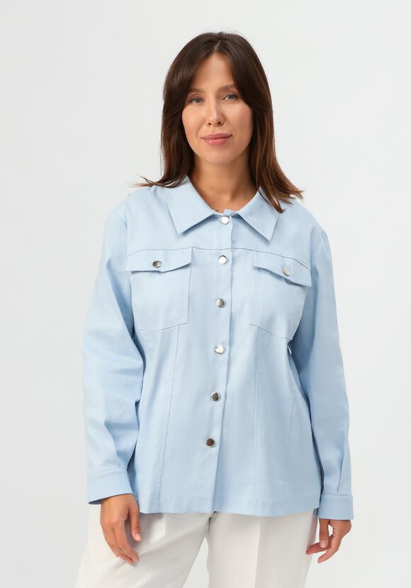 Джинсовая куртка на железных пуговицах шир.  580, рис. 7