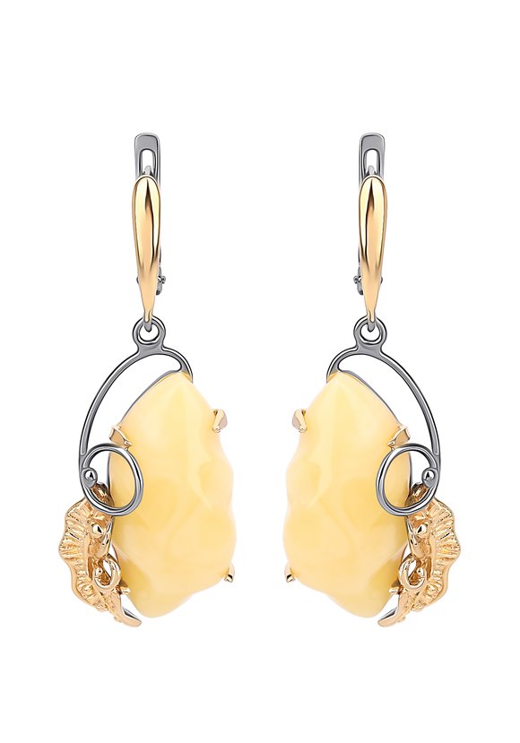 Серьги  серебряные  Амелия шир.  580, рис. 1