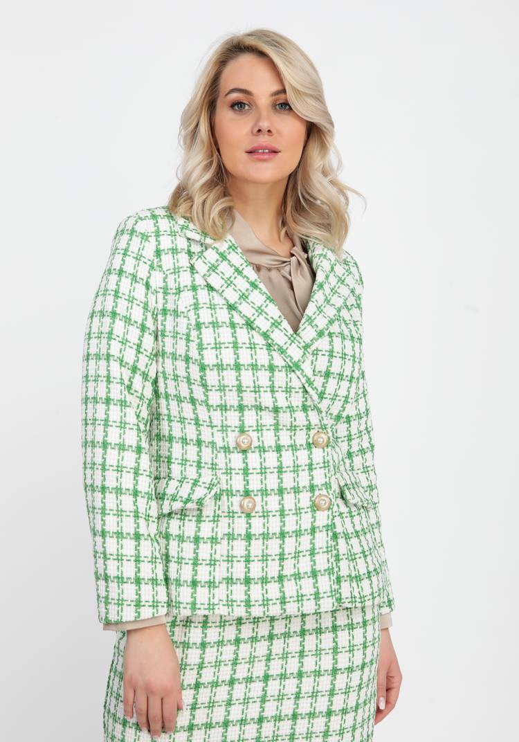 Жакет двубортный с накладными карманами шир.  750, рис. 6