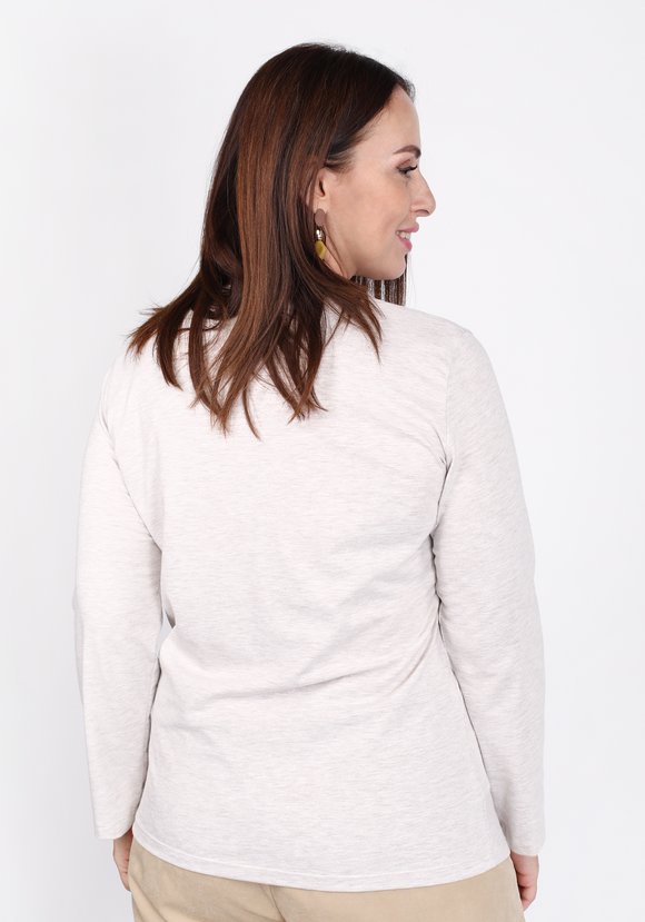 Лонгслив с округлым вырезом на кнопках шир.  580, рис. 2